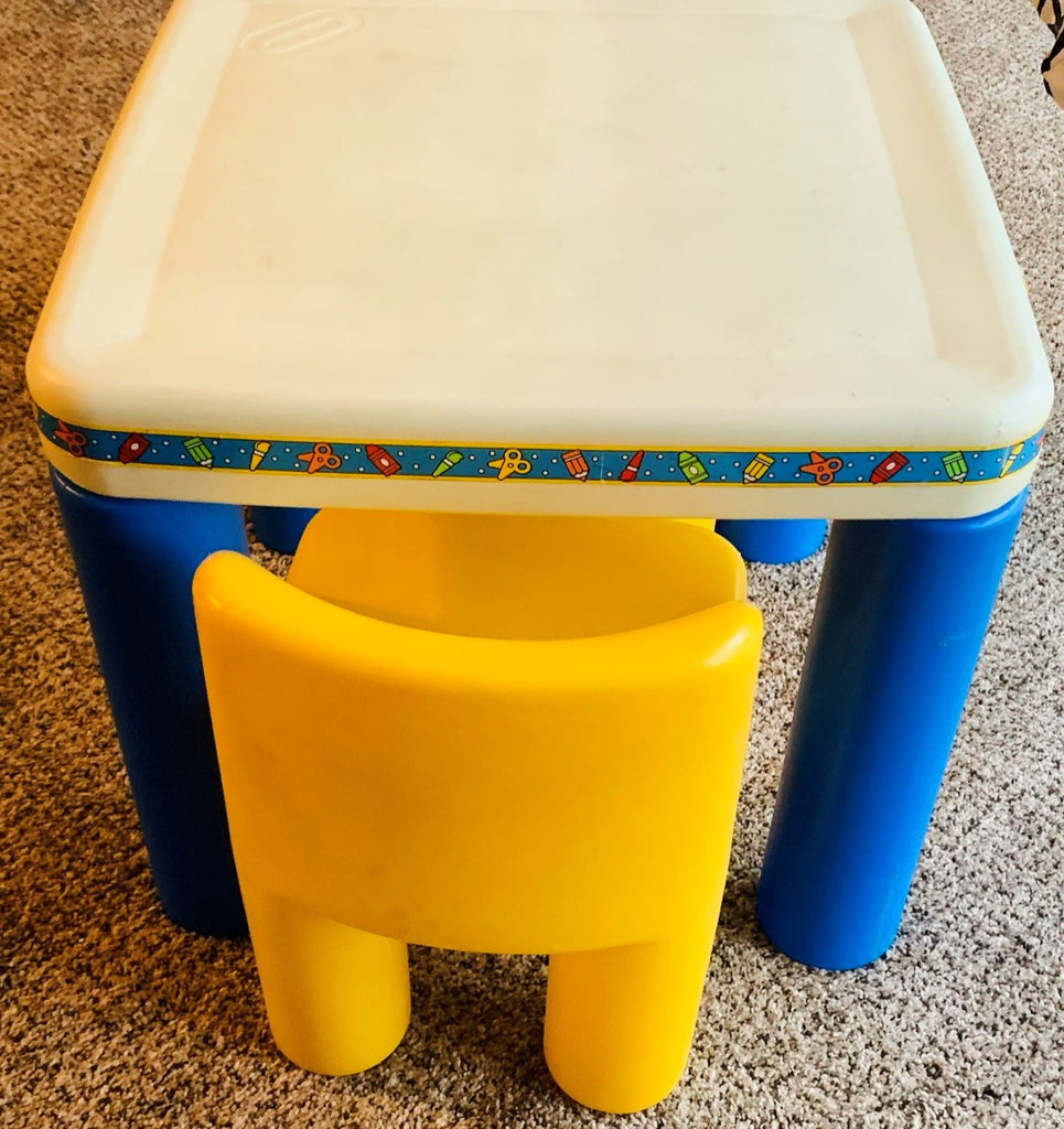 Little Tikes Child Size Activity Table with 2 Chunky Chairs