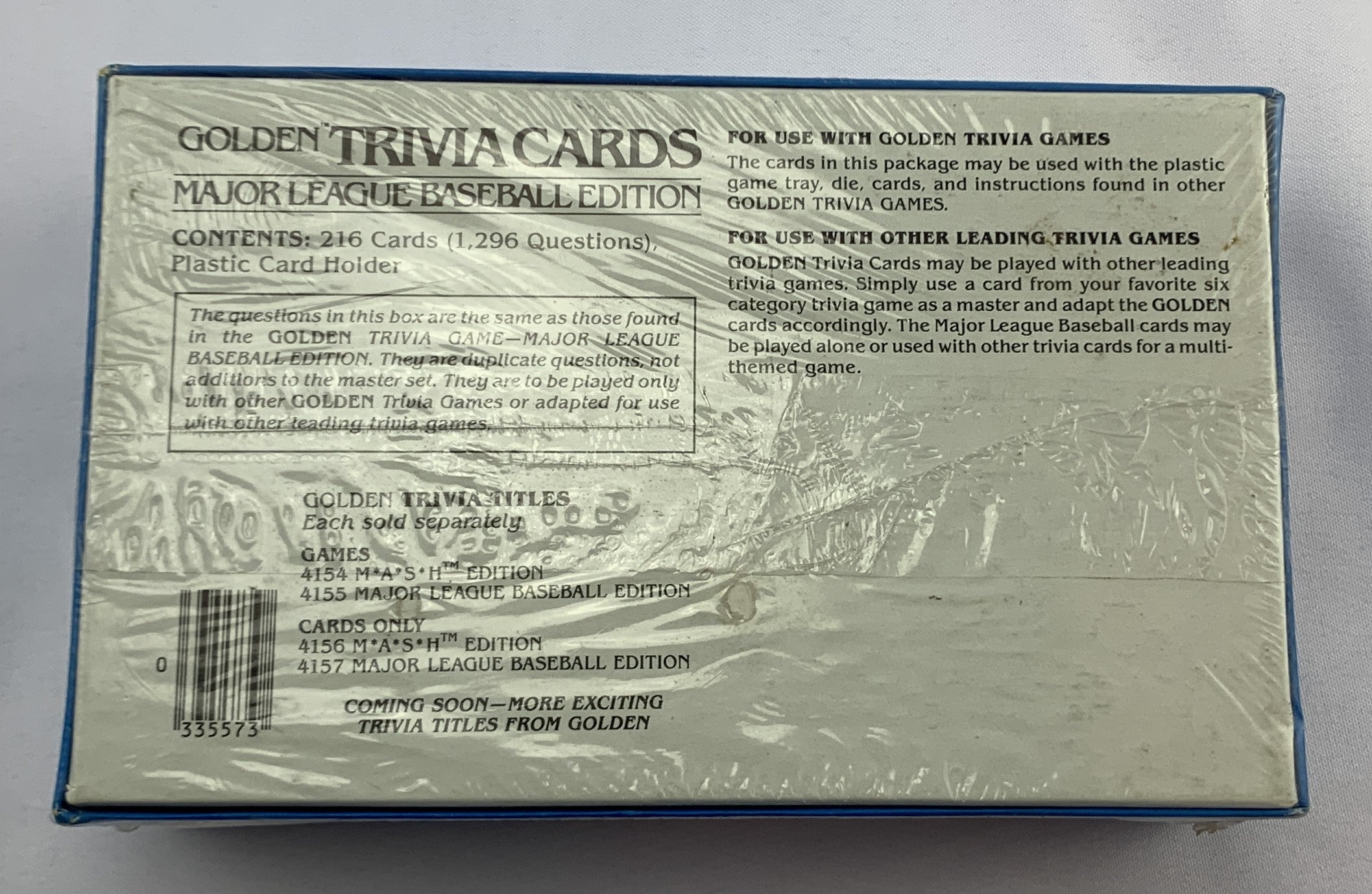 Golden Trivia Game Cards: MLB Baseball Edition - 1984 - Golden - New/Sealed