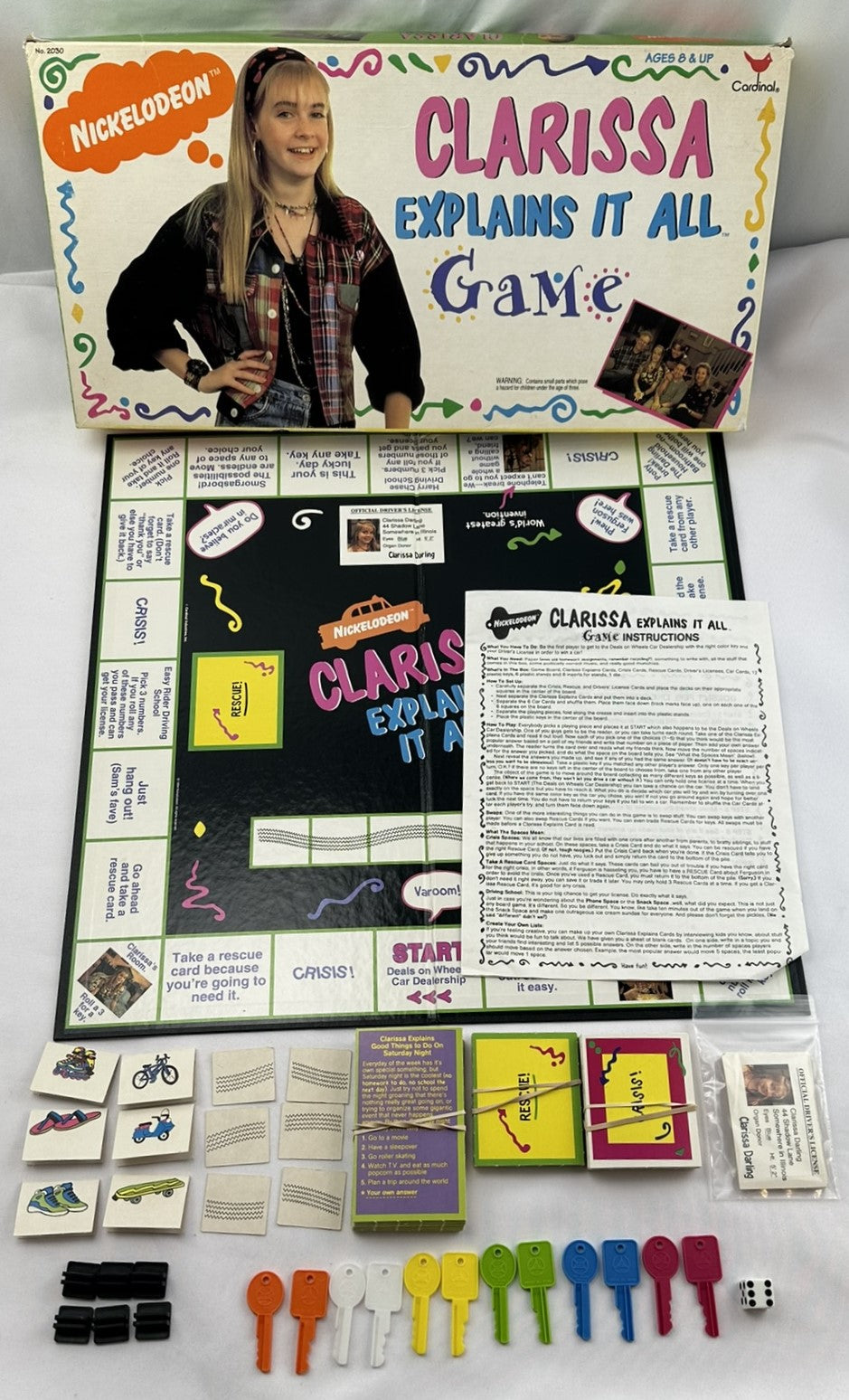 Nickelodeon Clarissa Explains It All Game - 1994 - Cardinal - Great Condition