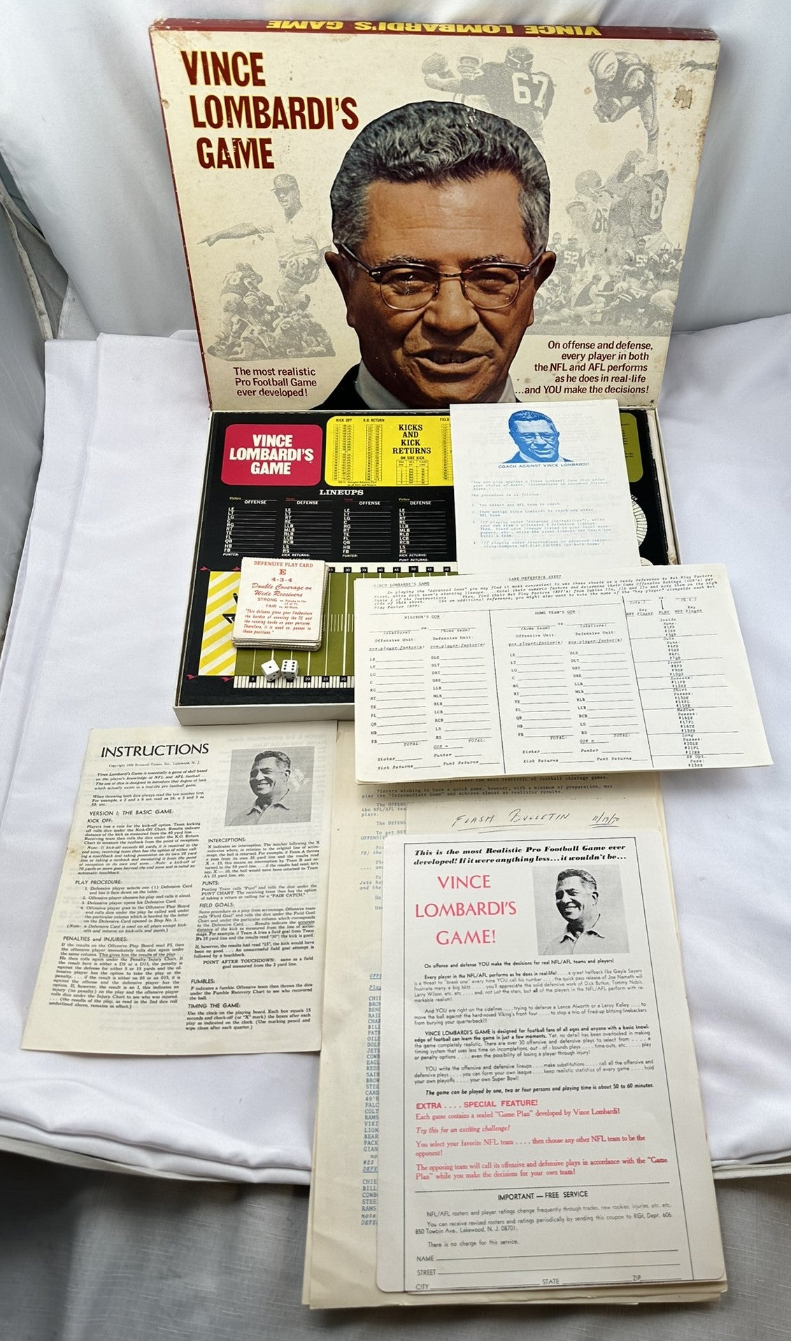 Vince Lombardi's Game - 1970 - RGI - Very Good Condition