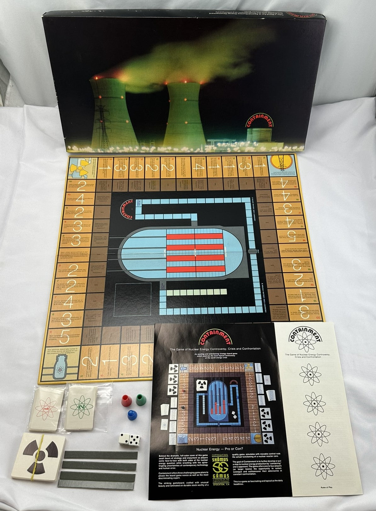 Containment Board Game - 1979 - Shamus Gamus - Great Condition