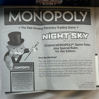 Night Sky Solar System Monopoly - 2010 - USAopoly - Great Condition