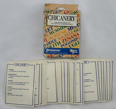 Chicanery Card Game - 1987 - Pressman - Good Condition