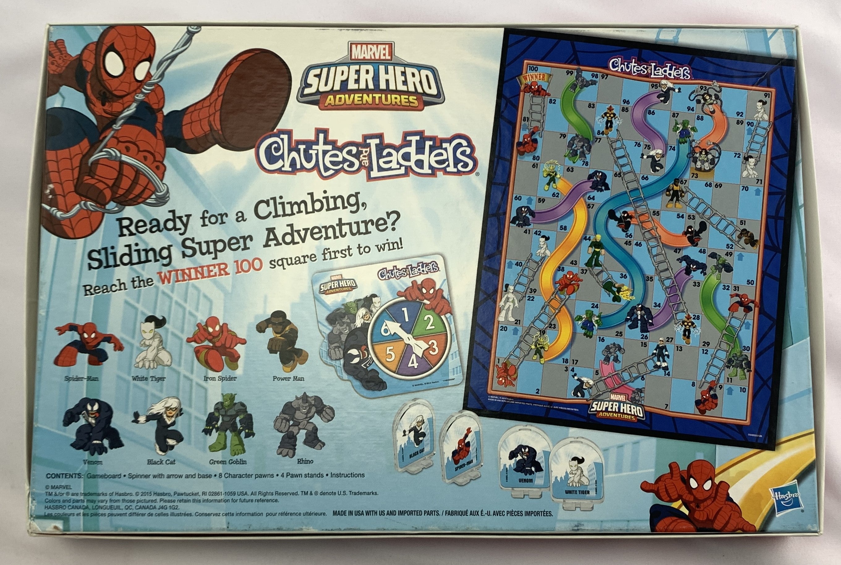 Marvel Chutes and Ladders - 2015 - Hasbro - Great Condition