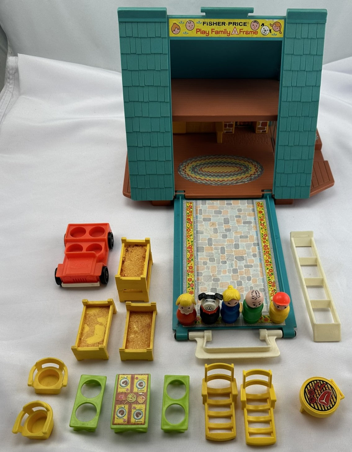 1974 Fisher Price Little A Frame House #990 - 1974 - Very Good Condition