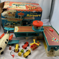 Fisher Price Little People Family Play Airport #966 in Box - 1972 - Very Good Condition