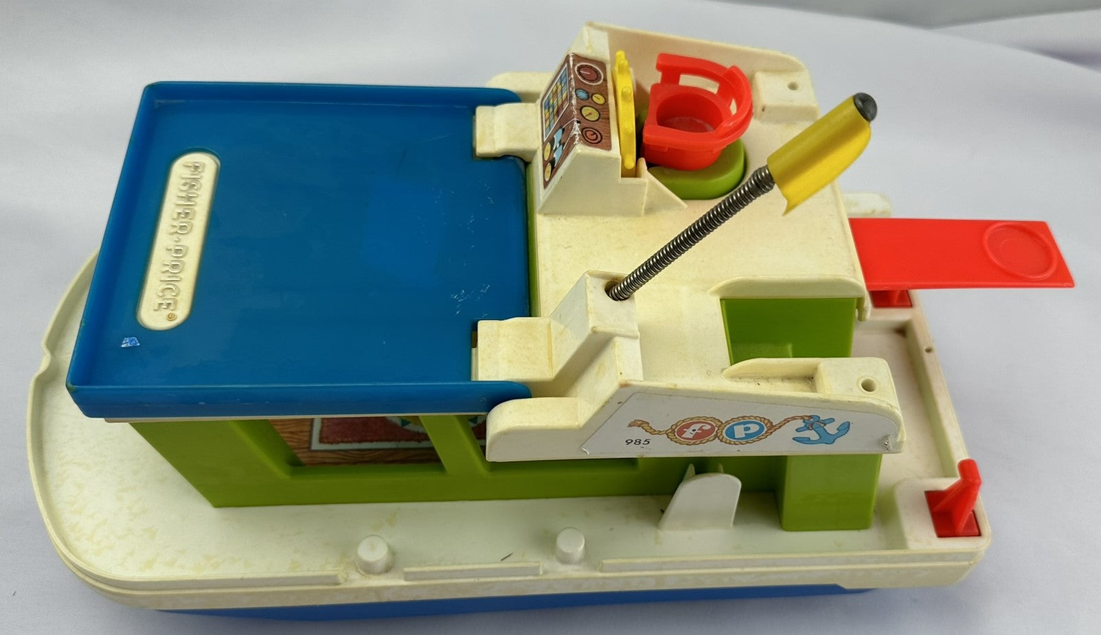 Fisher Price Little People Play Family House Boat #985 - 1972 - Very Good Condition