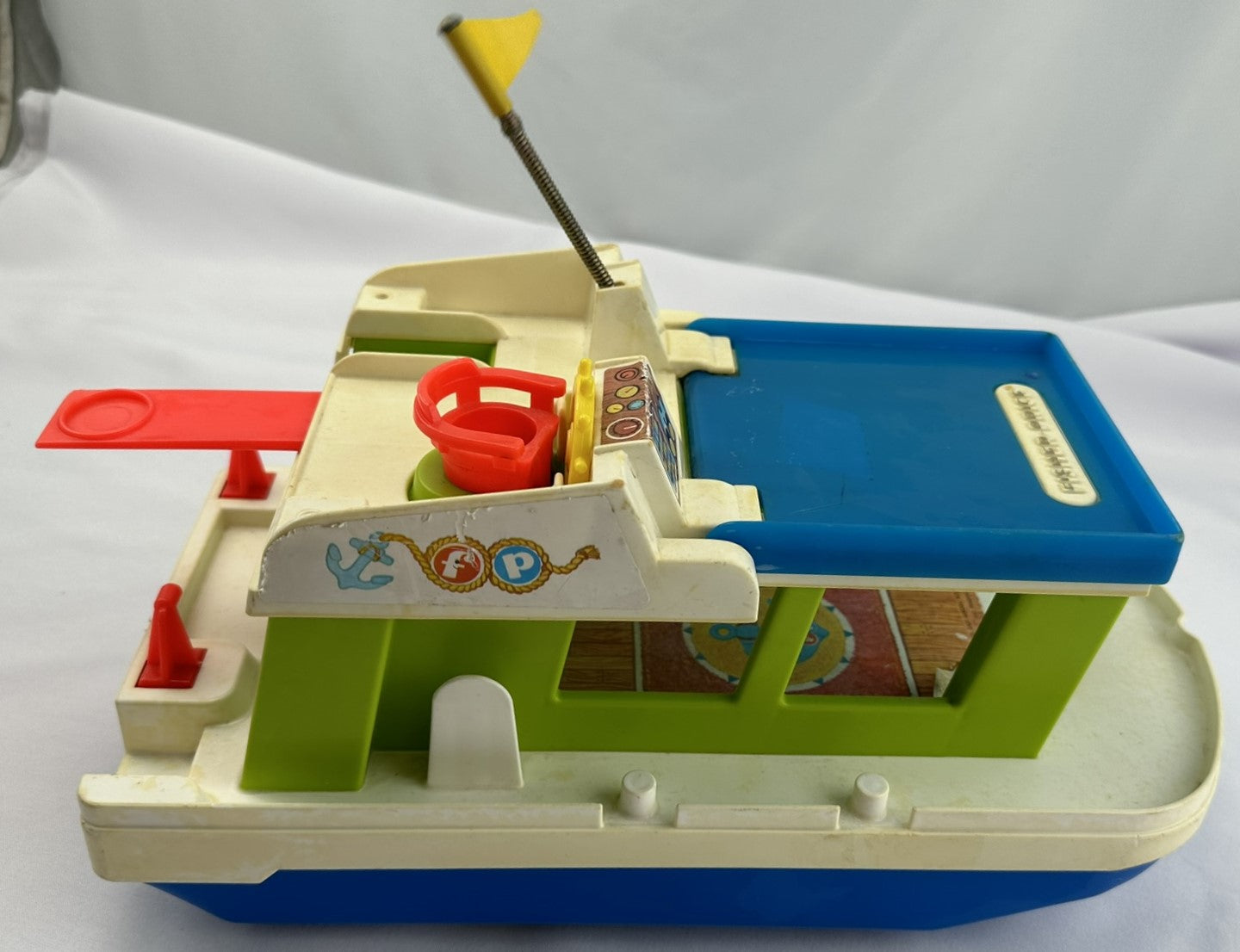 Fisher Price Little People Play Family House Boat #985 - 1972 - Very Good Condition