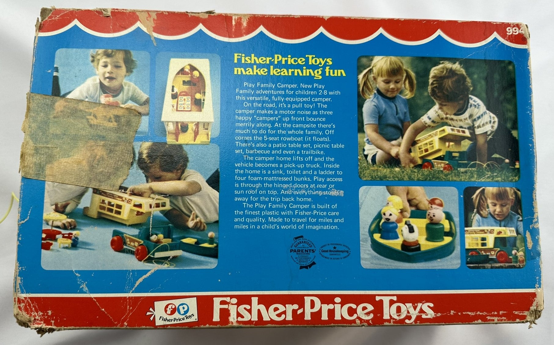 Fisher Price Little People Play Family Camper #994 - 1972 - Very Good Condition