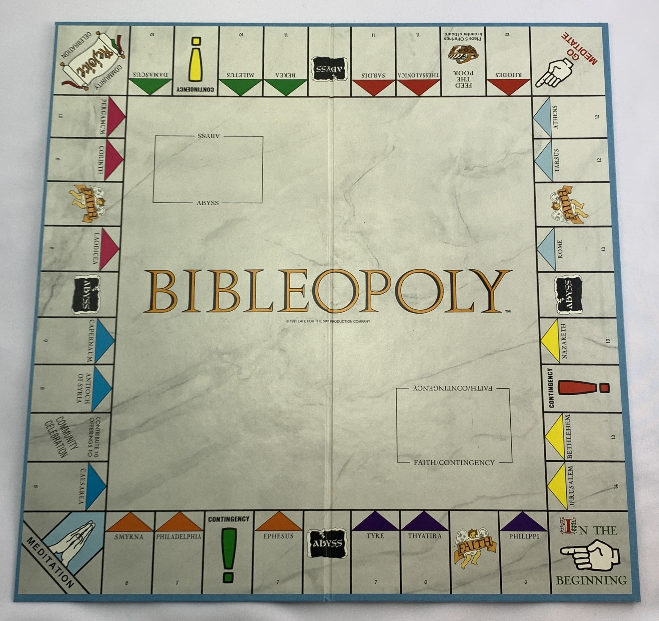 Bibleopoly Game - 1991 - Late for the Sky - Great Condition