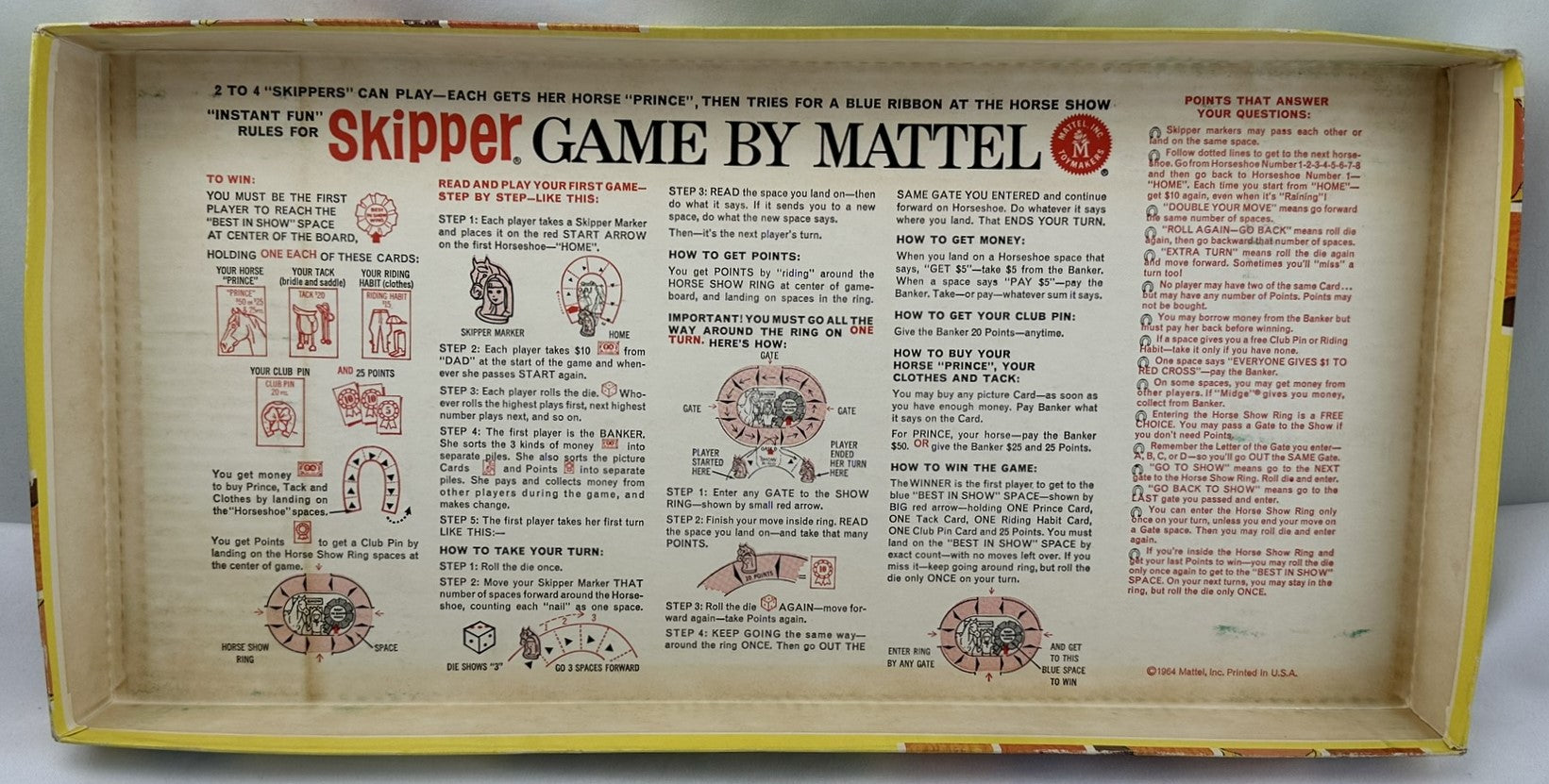 Skipper: Barbie's Little Sister Game - 1964 - Mattel - Great Condition