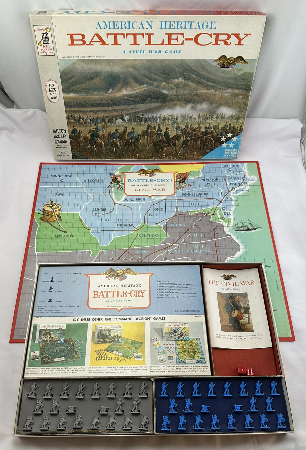 Battle Cry Game - 1961 - Milton Bradley - Great Condition