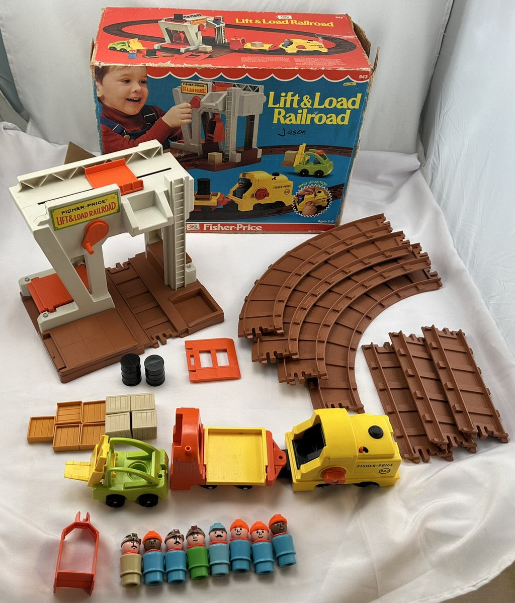 Fisher Price Little People Lift and Load Railroad #943 - Complete - 1978 - Great Condition