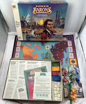 Power Barons Game - 1986 - Milton Bradley - Great Condition