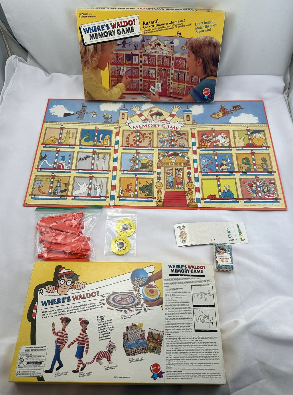 Where's Waldo Memory Game - 1991 - Mattel - Great Condition