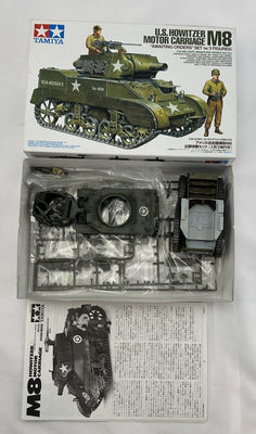 Tamiya 1:35 Scale US Howitzer Motor Carriage M8 Model Kit - Tamiya - Partially Assembled