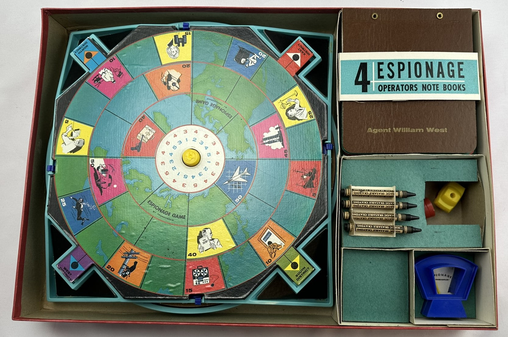 The Game of Espionage - 1963 - Transogram - Very Good Condition