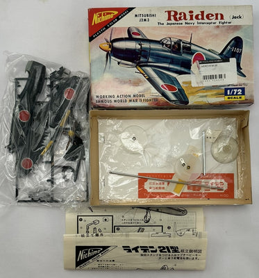 Nichimo 1:72 Scale Mitsubishi J2M3 Raiden Model Kit - Nichimo - Partially Assembled