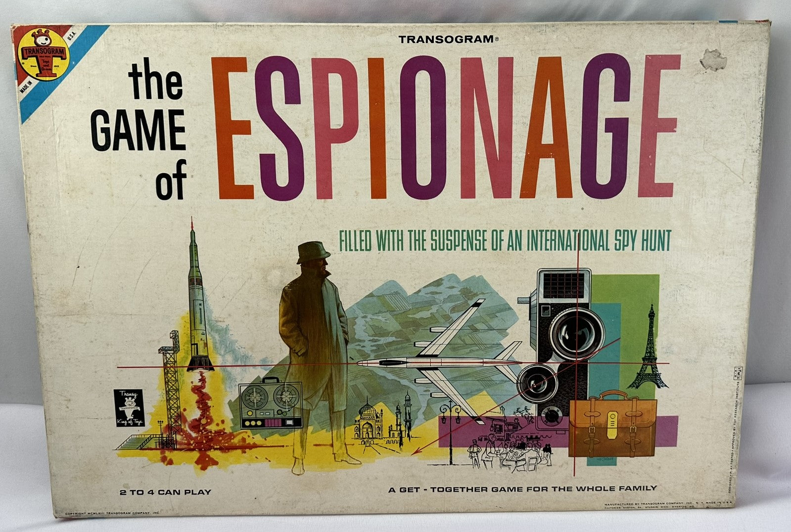 The Game of Espionage - 1963 - Transogram - Very Good Condition