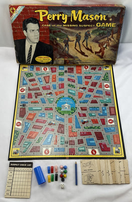 Perry Mason Game: Case of the Missing Suspect Game - 1959 - Transogram - Good Condition (Copy)