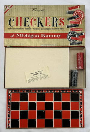 Checkers and Michigan Rummy Game - 1960 - Transogram - Never Played