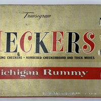 Checkers and Michigan Rummy Game - 1960 - Transogram - Never Played