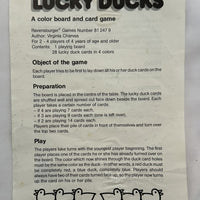 Lucky Ducks Game - 1986 - Ravensburger - Great Condition