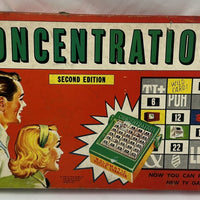 Concentration Game 2nd Edition - 1960 - Milton Bradley - Great Condition