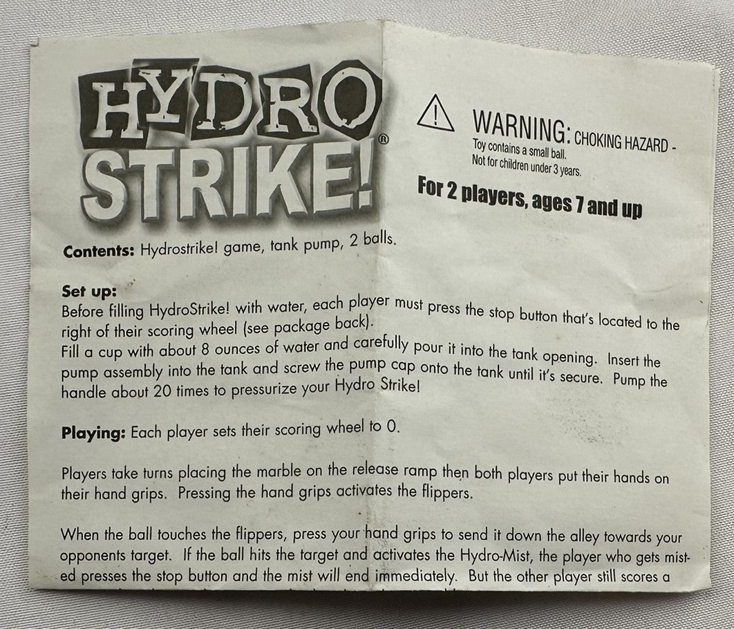 Hydro Strike! Game - 1997 - Pressman - Very Good Condition