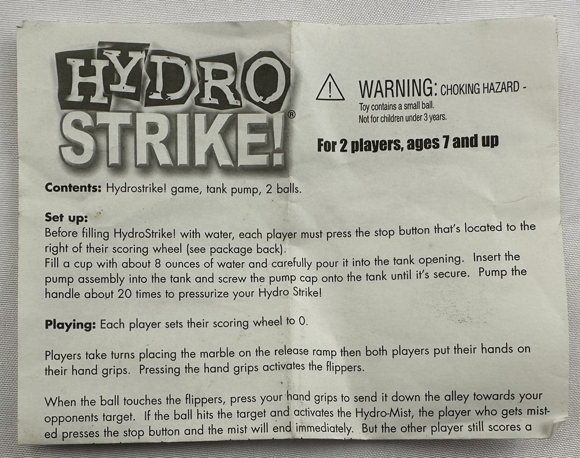 Hydro Strike! Game - 2005 - Pressman - Very Good Condition