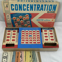 Concentration Game 6th Edition - 1965 - Milton Bradley - Great Condition