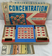 Concentration Game 6th Edition - 1965 - Milton Bradley - Great Condition