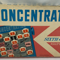 Concentration Game 6th Edition - 1965 - Milton Bradley - Great Condition