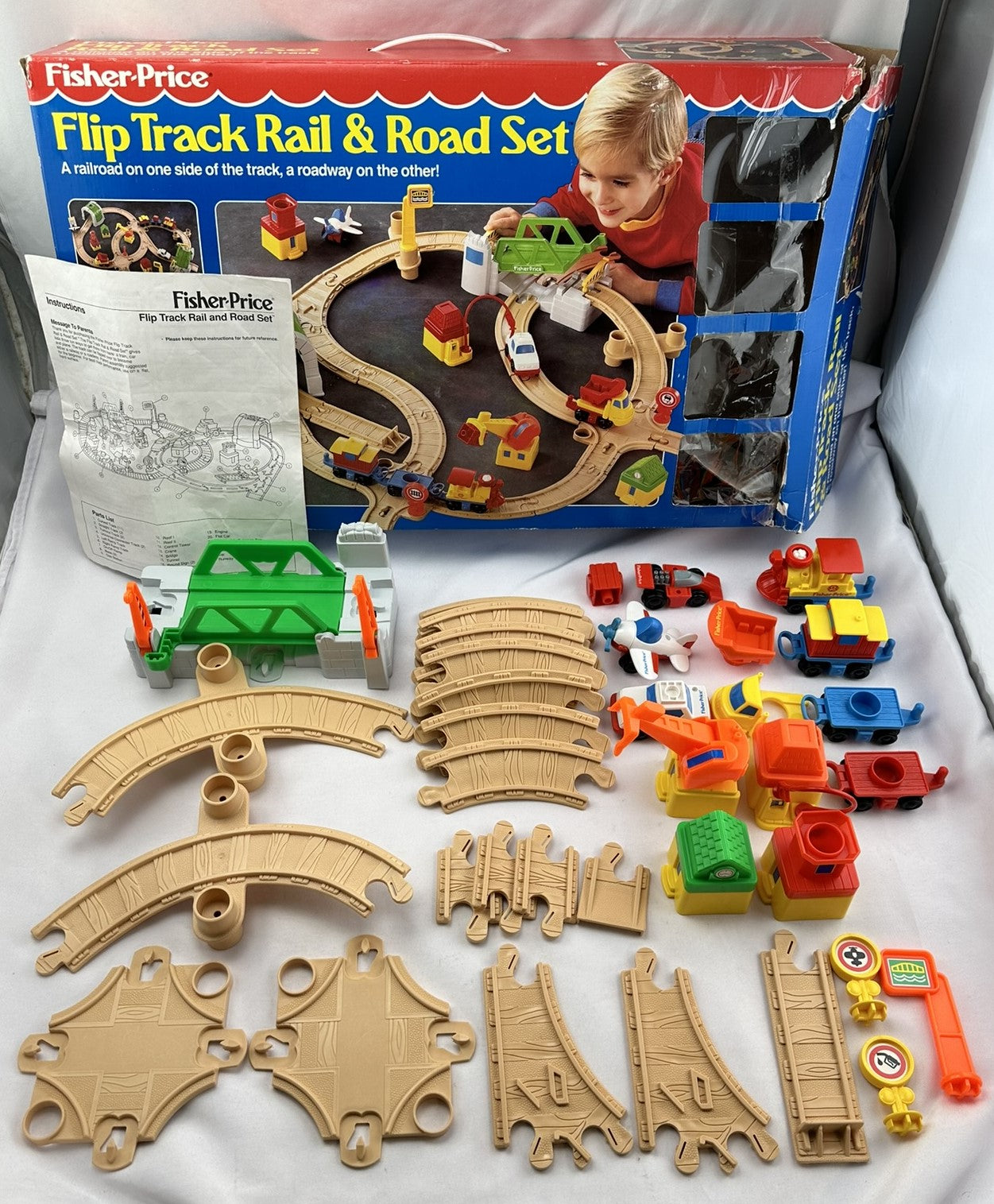 Fisher Price Flip Track Rail Road Set - 1995 - Fisher Price - Great Condition