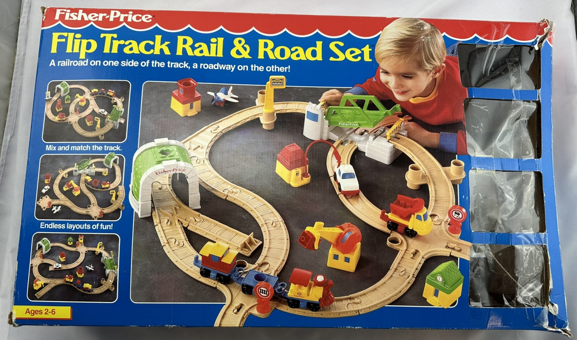 Fisher Price Flip Track Rail Road Set - 1995 - Fisher Price - Great Condition