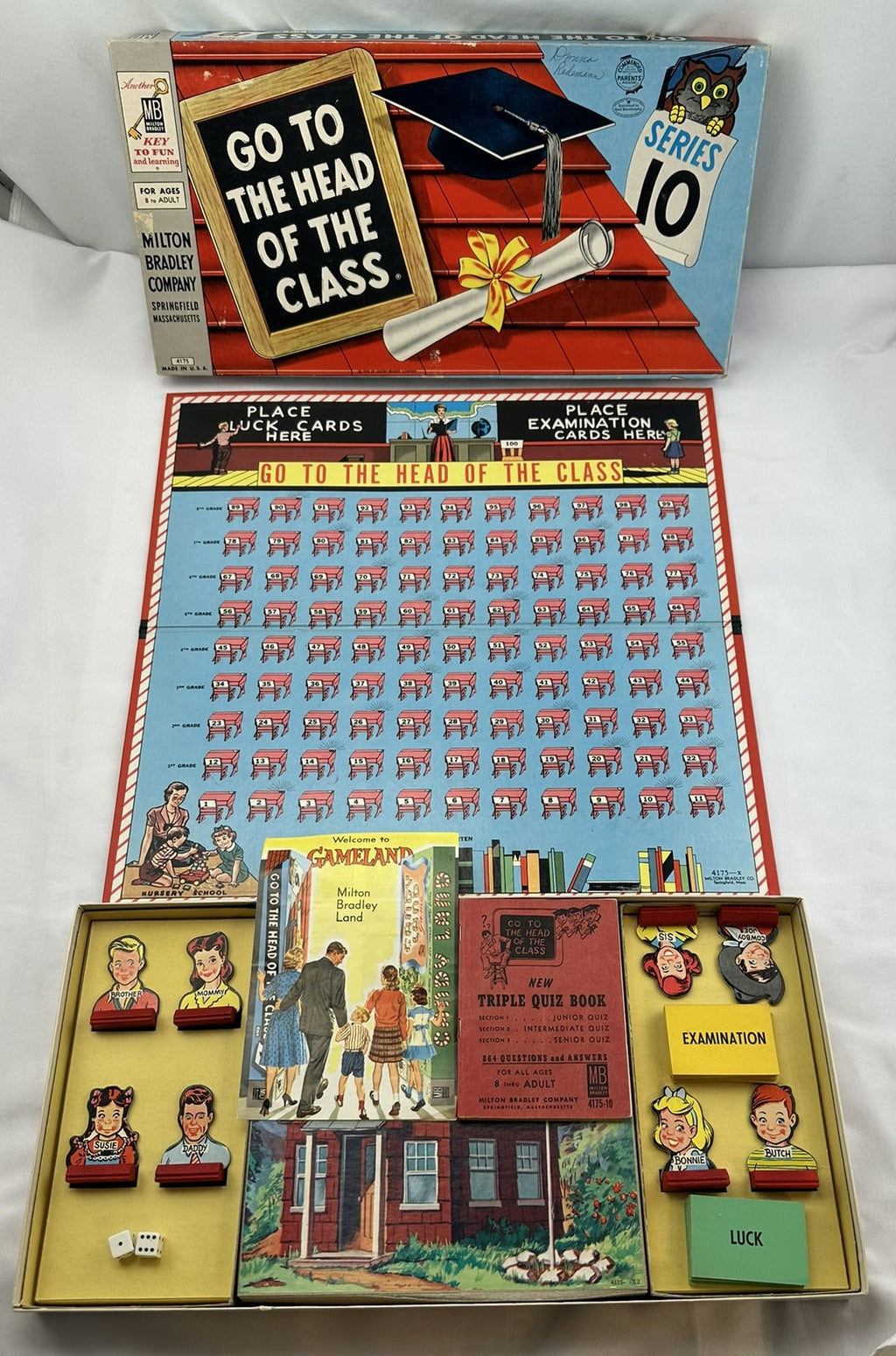 Go To The Head Of The Class Game 10th Edition - 1964 - Milton Bradley - Good Condition