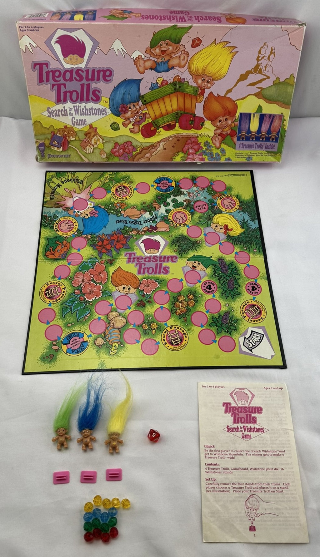 Treasure Trolls Game - 1992 - Pressman - Good Condition