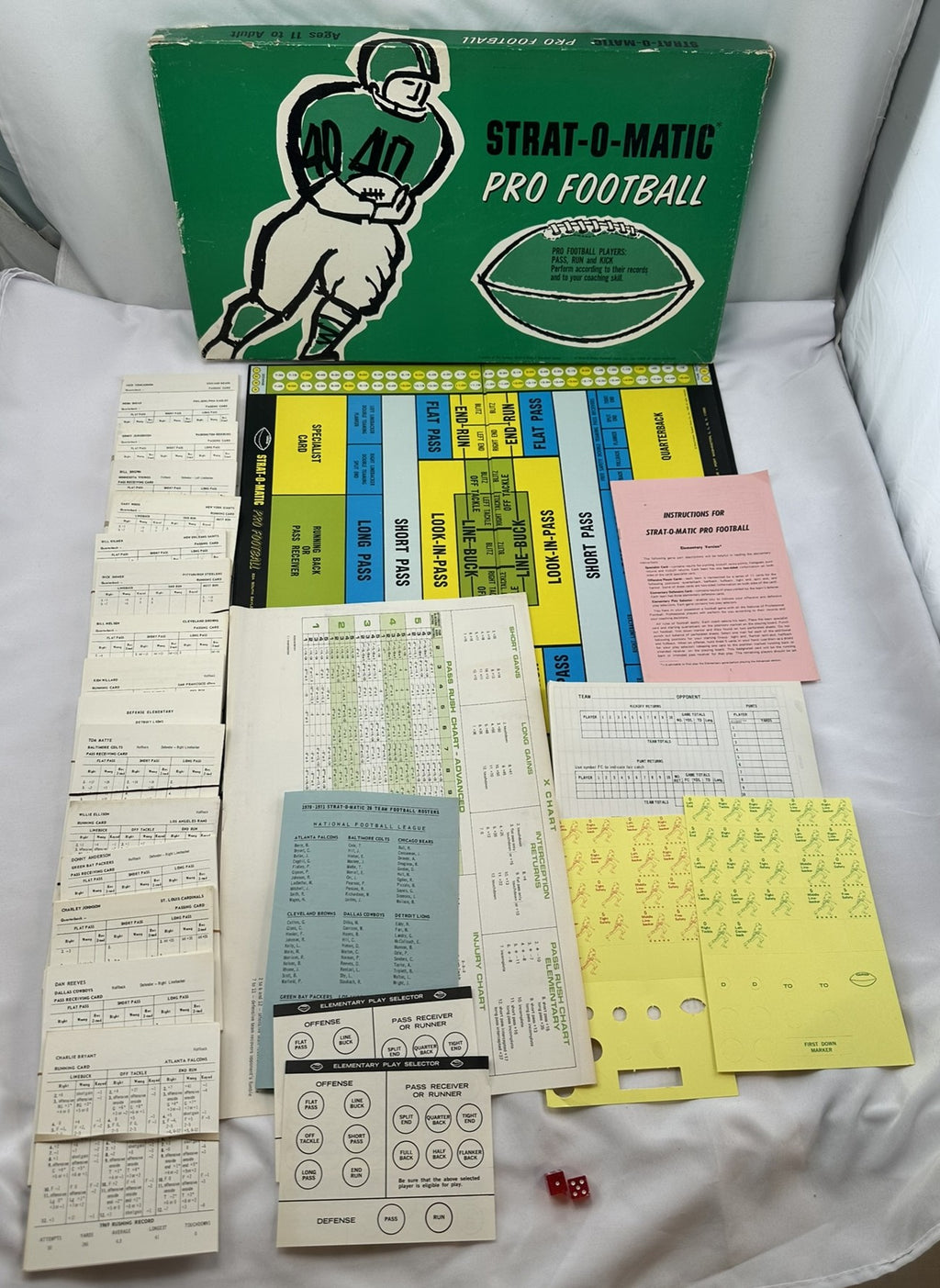 Strat O Matic College Football Game - 1969 - Great Condition