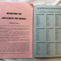 Strat O Matic College Football Game - 1969 - Great Condition