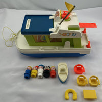 Fisher Price Little People Play Family House Boat #985 - 1972 - Great Condition