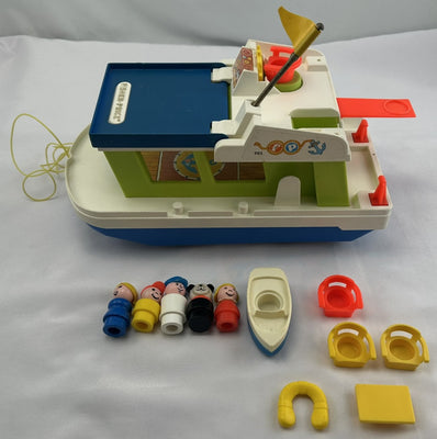 Fisher Price Little People Play Family House Boat #985 - 1972 - Great Condition