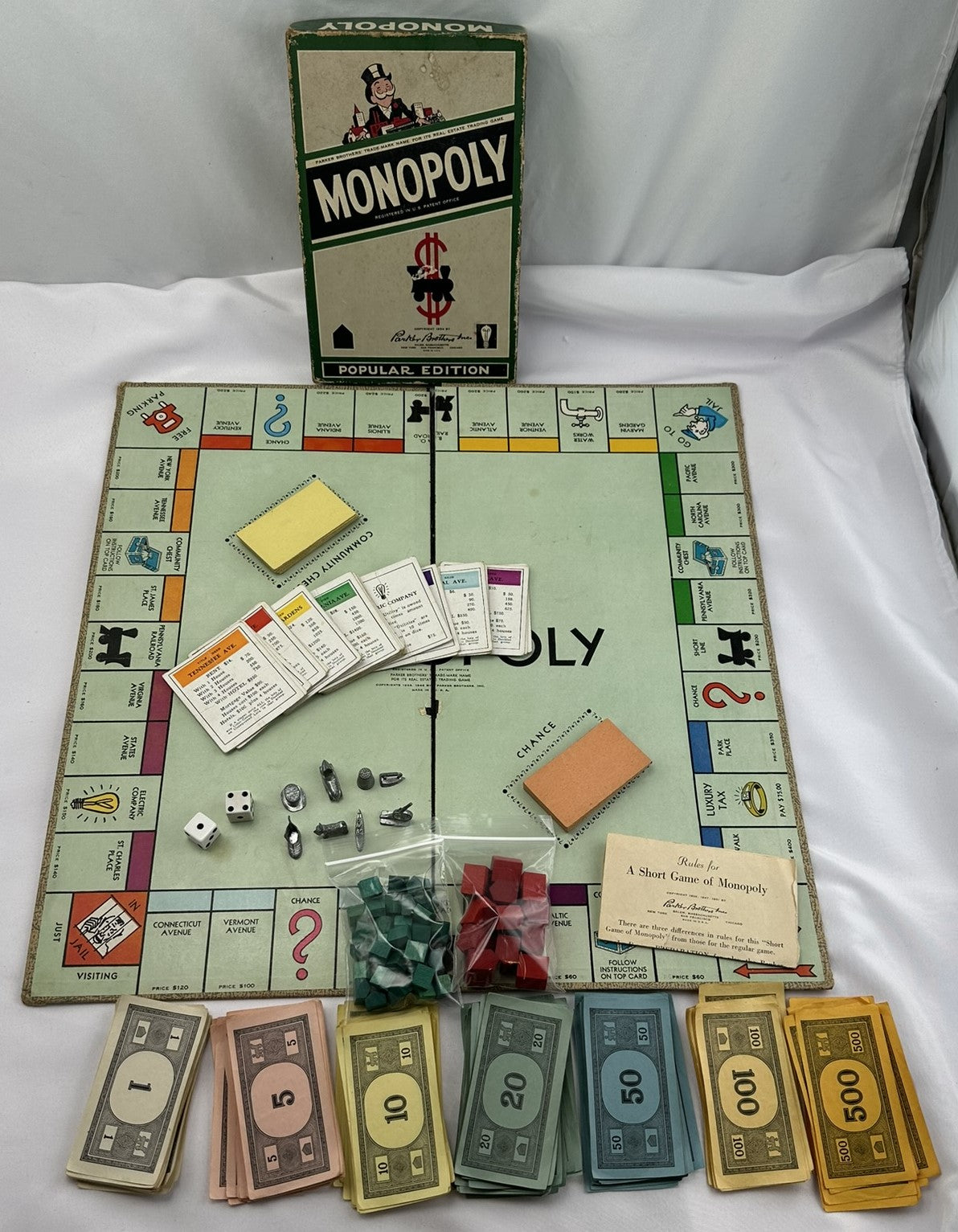 Monopoly Board Game - 1946 - Parker Brothers - Good Condition