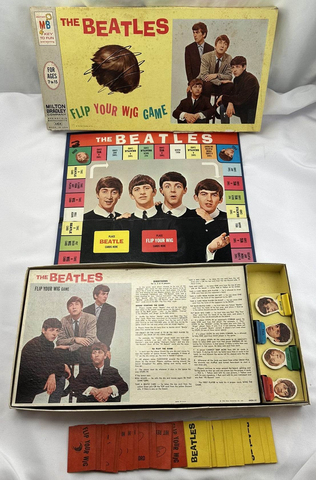 The Beatles Flip Your Wig Game - 1964 - Milton Bradley - Good Condition