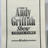 Andy Griffith Trivia Game - 1998 - Talicor - Great Condition