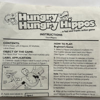 Hungry Hungry Hippos Game - 1985 - Milton Bradley - Great Condition