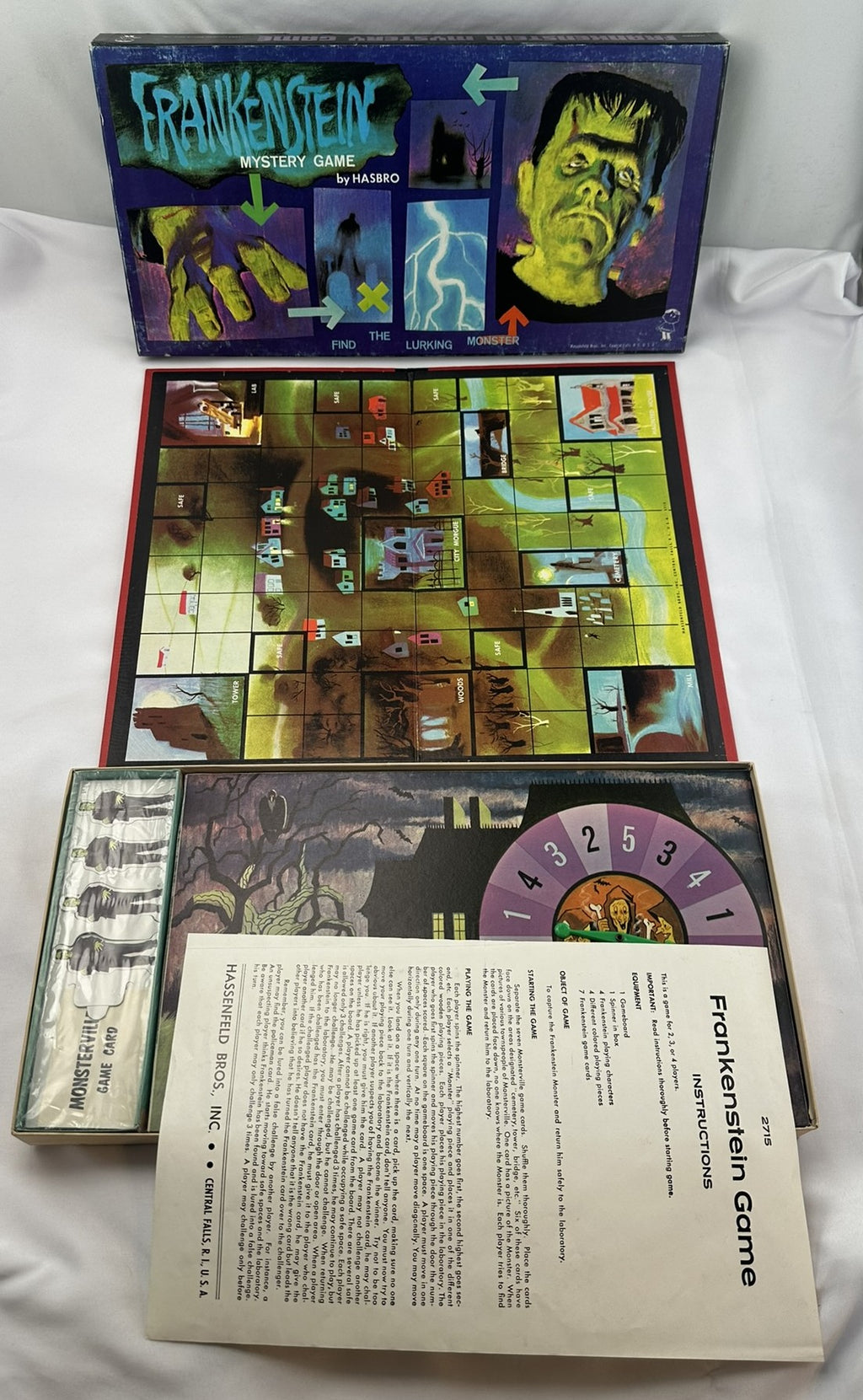 Frankenstein Mystery Game - 1963 - Hasbro - New Old Stock