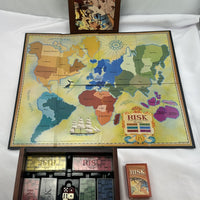 Risk Wood Bookshelf Game - 2005 - Hasbro - Good Condition