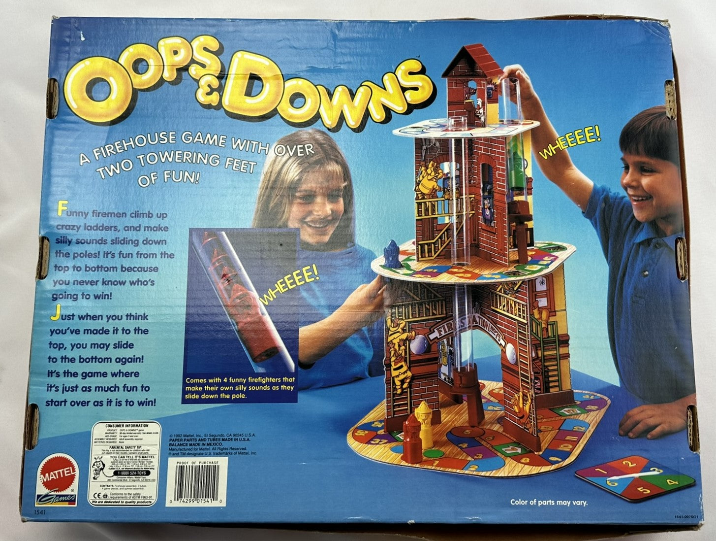 Oops and Downs Game - 1992 - Mattel - Great Condition