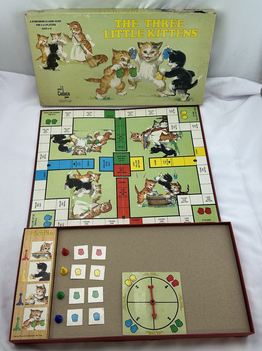 The Three Little Kittens Game - 1978 - Cadaco - Great Condition