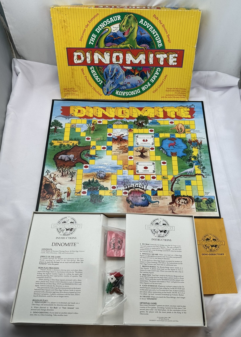 Dinomite Board Game - 1988 - University Games - Great Condition